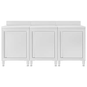 Gastro pracovní stůl se skříňkou 180 x 60 x 96 cm nerezová ocel - obrázek 3