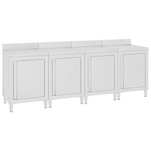 Gastro pracovní stůl se skříňkou 240 x 60 x 96 cm nerezová ocel - obrázek 1