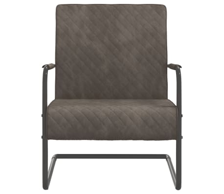 vidaXL Freischwinger Hellgrau Samt