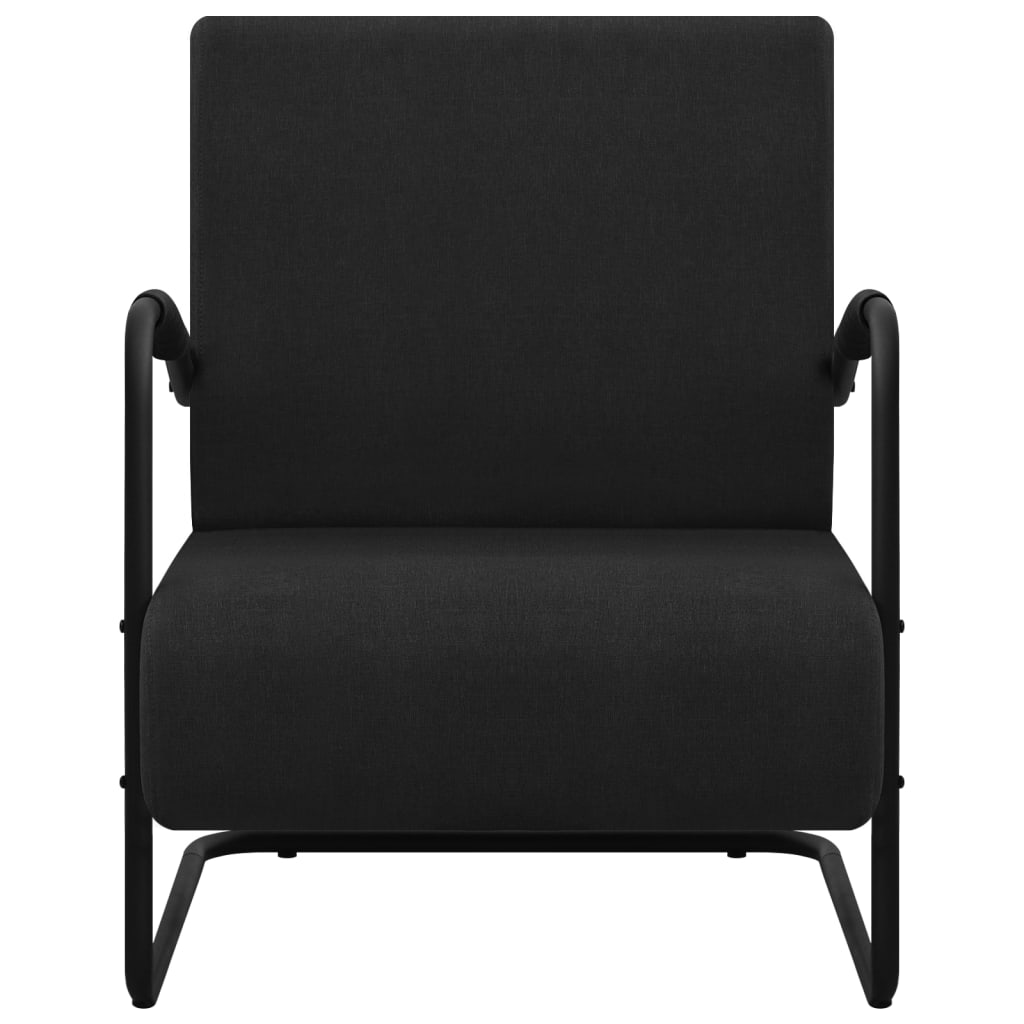 vidaXL Fauteuil Noir Tissu