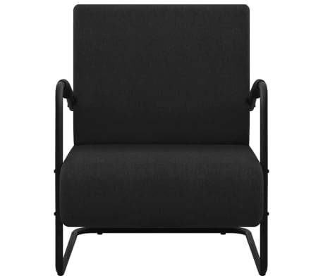 vidaXL Fauteuil Noir Tissu