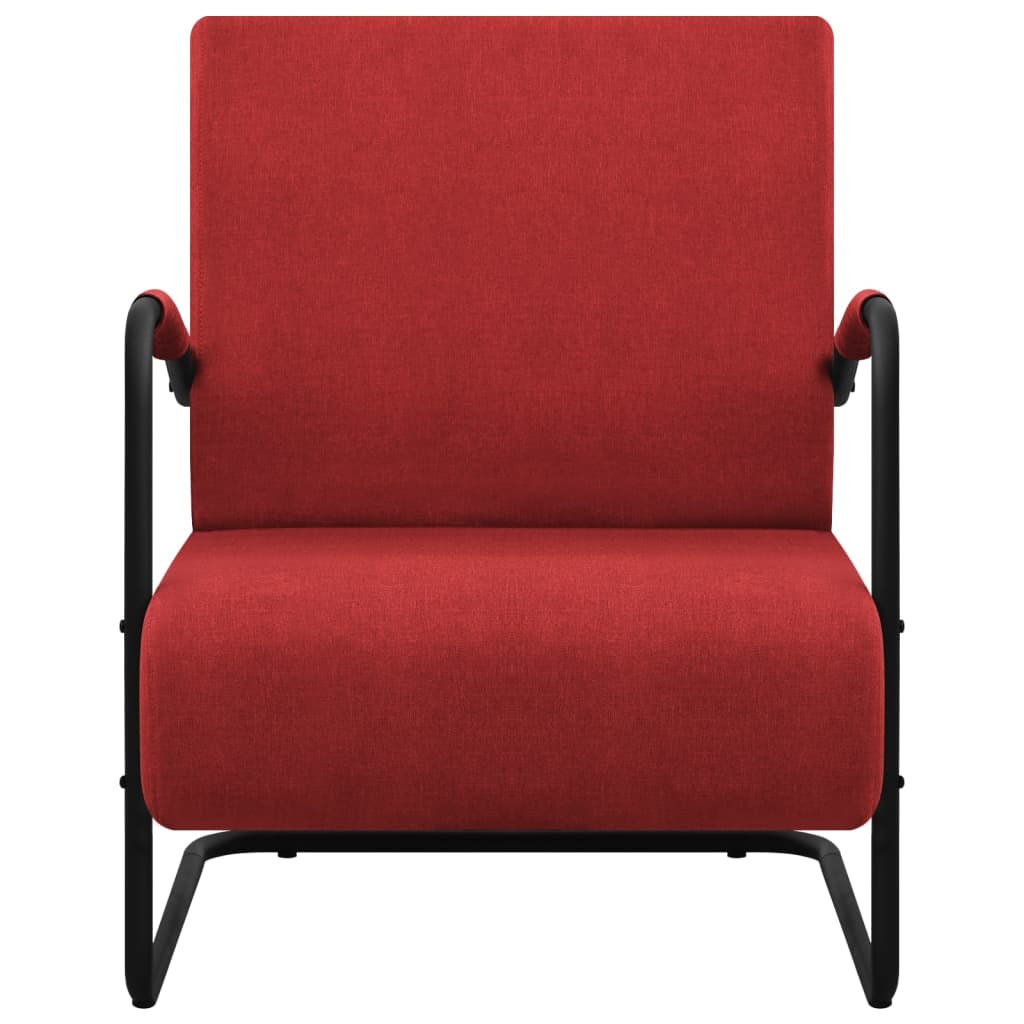 vidaXL Fauteuil stof wijnrood