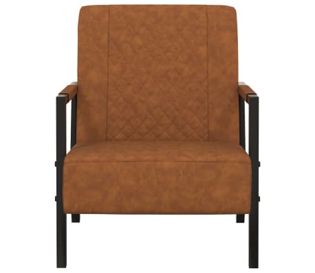 vidaXL Armchair Matt Brown Faux Leather