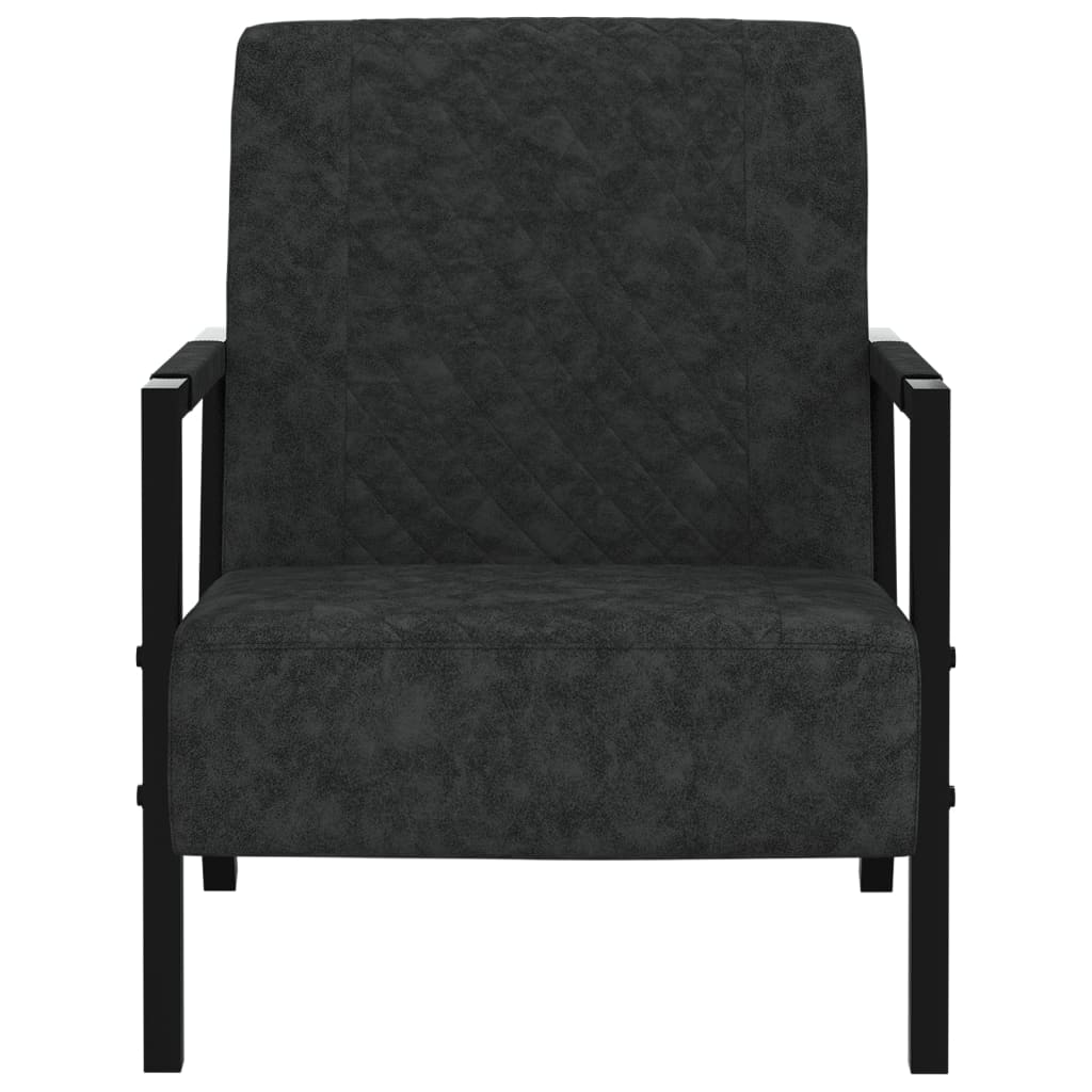 vidaXL Fauteuil Noir Similicuir