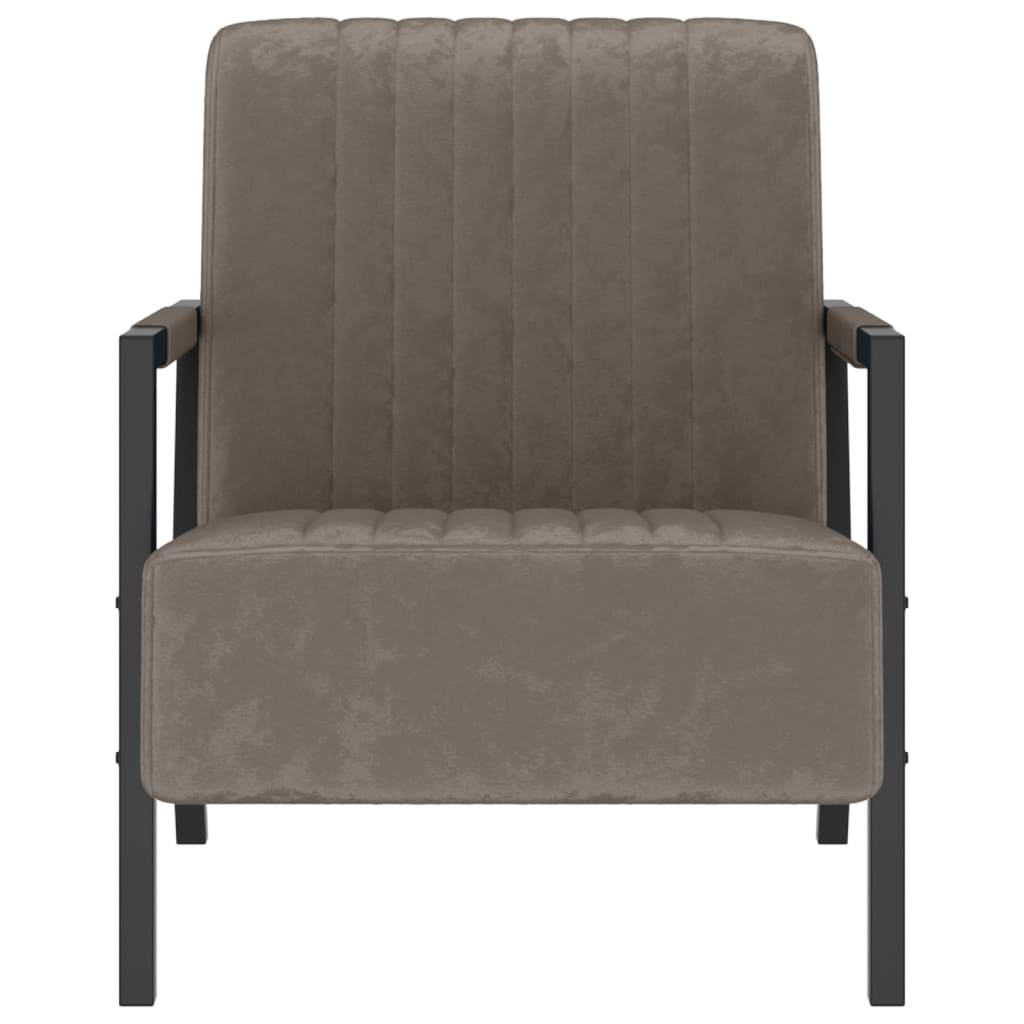 

vidaXL Fauteuil fluweel lichtgrijs