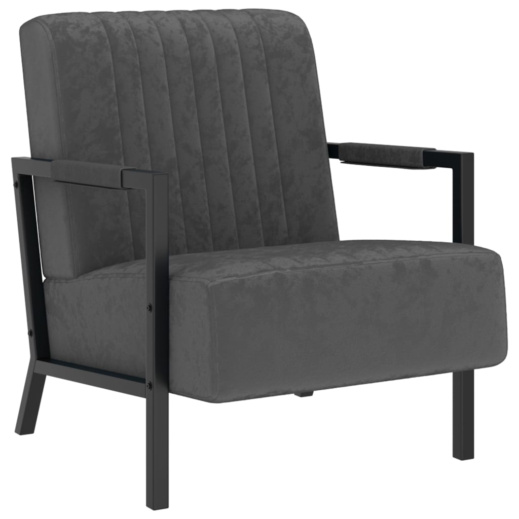 Fauteuil Gris foncé Velours