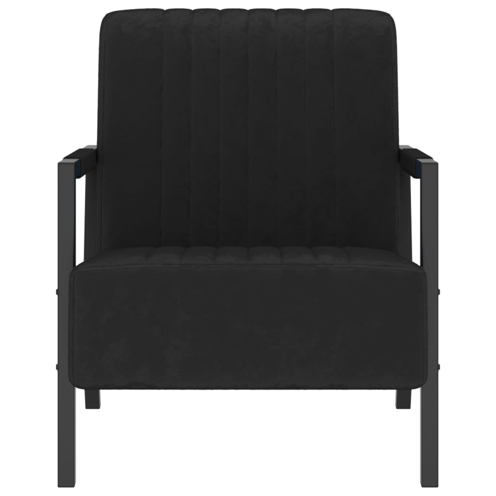 

vidaXL Fauteuil fluweel zwart