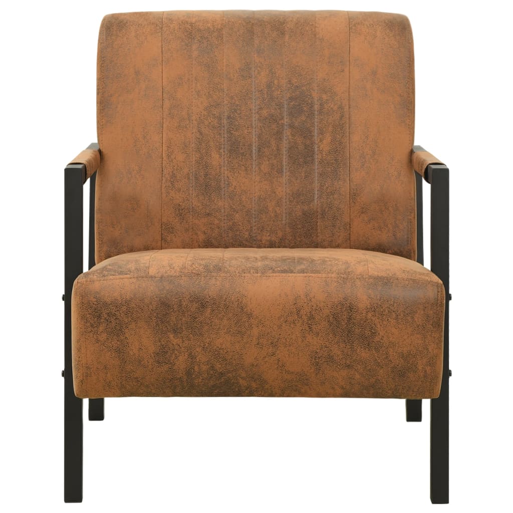 

vidaXL Fauteuil stof bruin