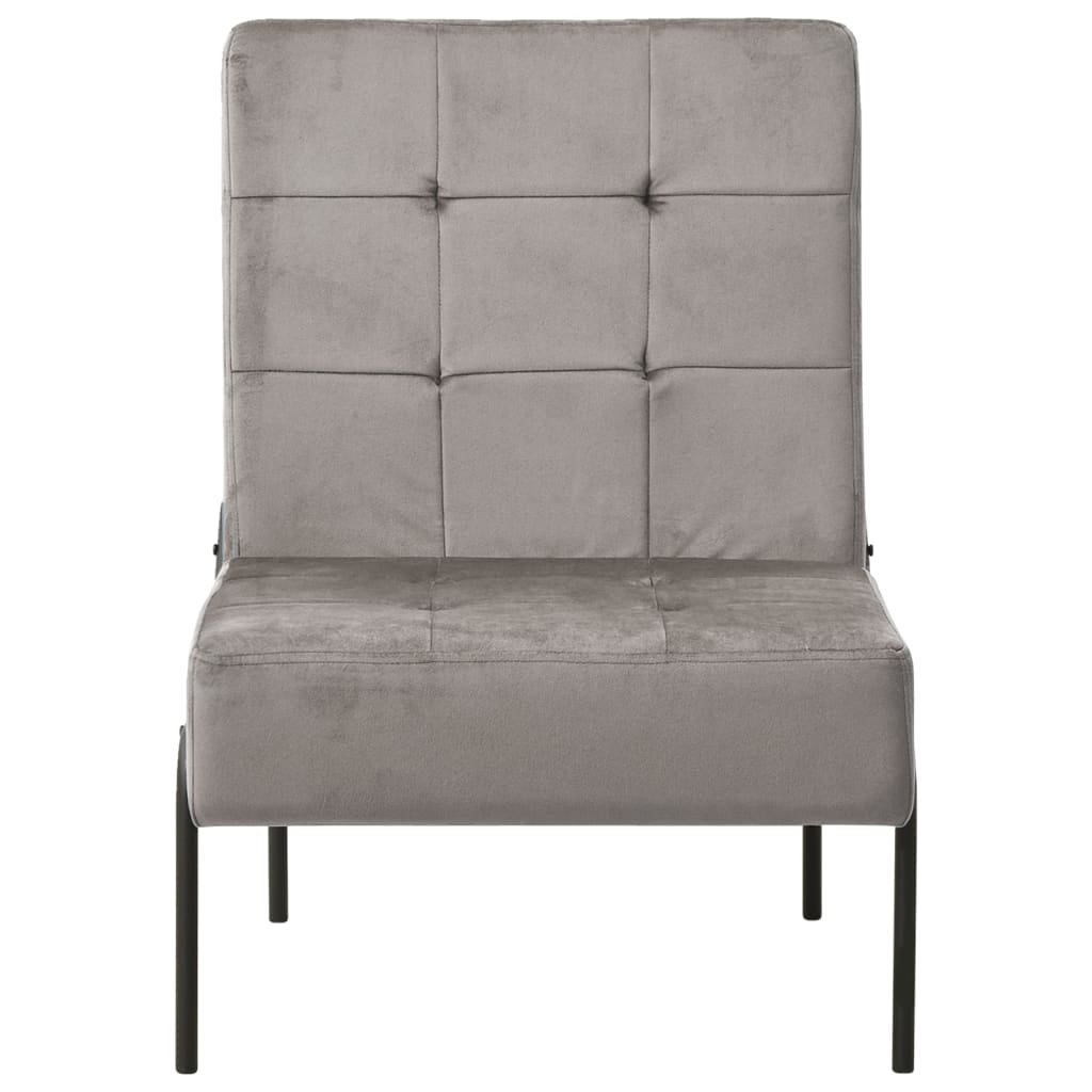 vidaXL Relaxačná stolička 65x79x87 cm svetlosivá zamat