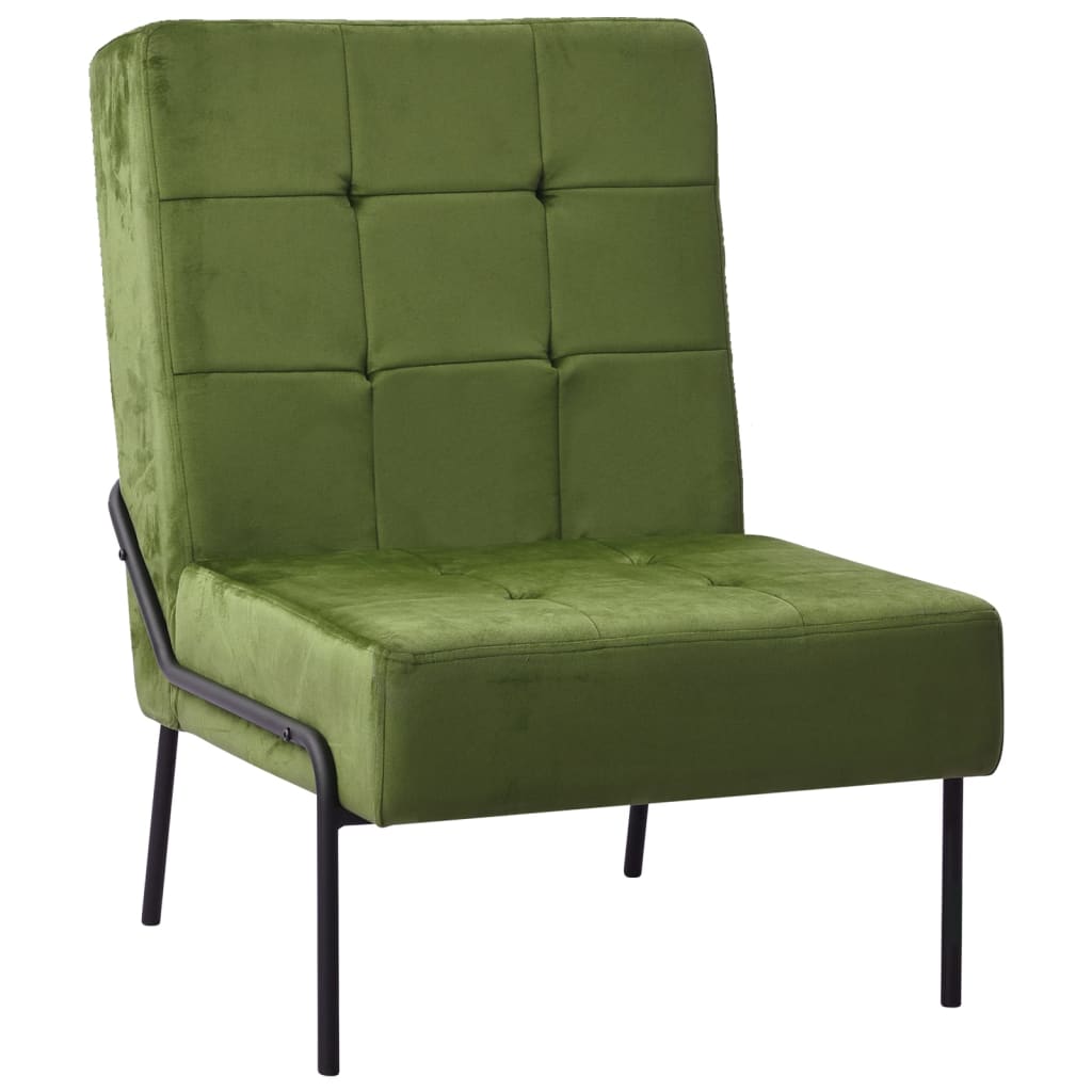 Relaxační židle 65 x 79 x 87 cm světle zelená samet
