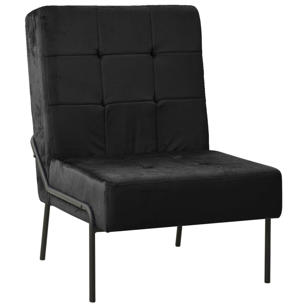 vidaXL Relaxační židle 65 x 79 x 87 cm černá samet