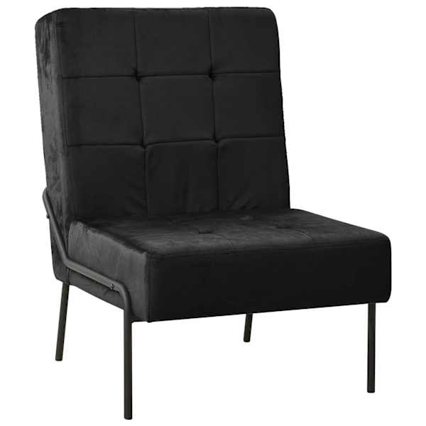 vidaXL puhketool, 65 x 79 x 87 cm, must, samet
