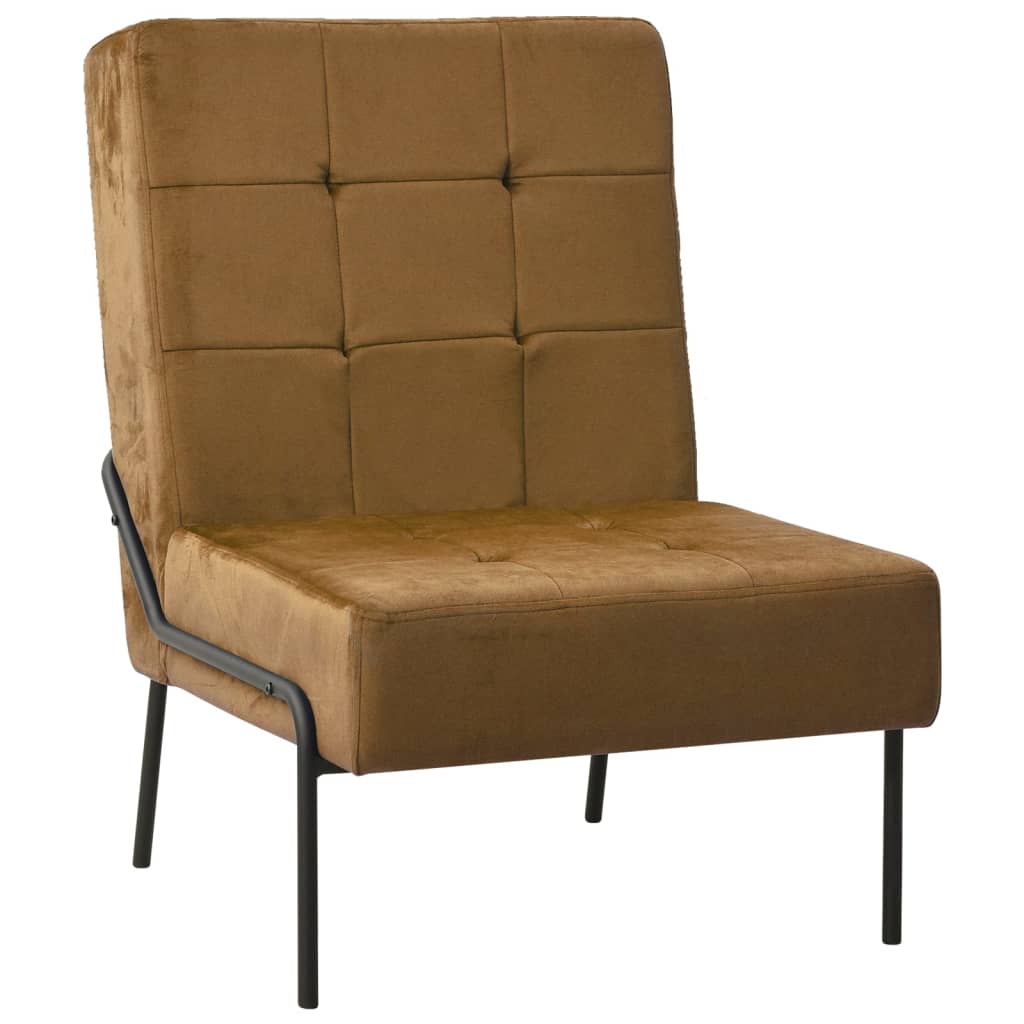 vidaXL Relaxační židle 65 x 79 x 87 cm hnědá samet