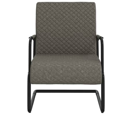 vidaXL Stoel kunstleer donkergrijs