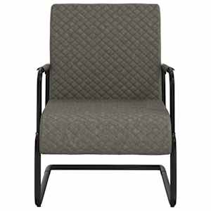 vidaXL Stoel kunstleer donkergrijs