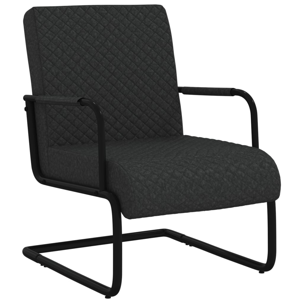 Konzolová židle černá umělá kůže