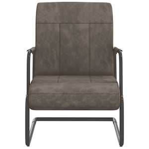 vidaXL Freischwinger Hellgrau Samt