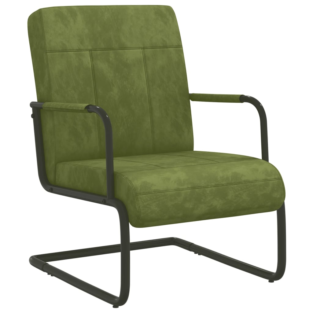 vidaXL Konzolová židle světle zelená samet
