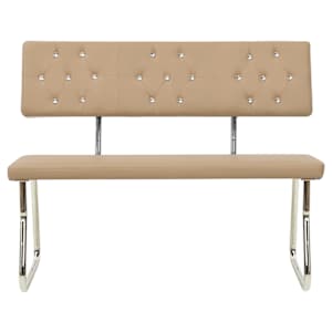 vidaXL Klupa od umjetne kože 110 cm boja cappuccina