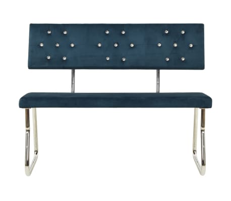 vidaXL sols, 110 cm, zils samts