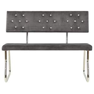 vidaXL Пейка, 110 см, светлосиво кадифе