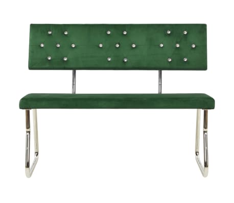 vidaXL Bankje 110 cm fluweel donkergroen