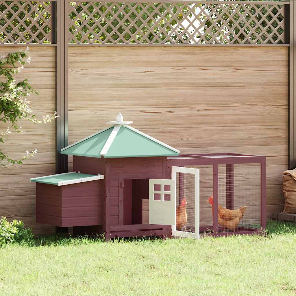 VidaXL Chicken Coop with Nest Box - Large Solid Firwood Outdoor Enclosure vidaXL - Picture 16 of 32