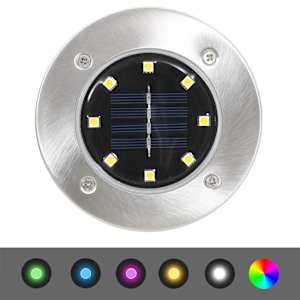 Solární světlo k zapíchnutí do země 8 ks LED RGB barva - obrázek 8