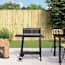  vidaXL fekete acél faszenes BBQ grillező kerekekkel termék 2. képe