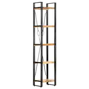 Knjižna omara 5-nadstropna 40x30x180 cm trden mangov les