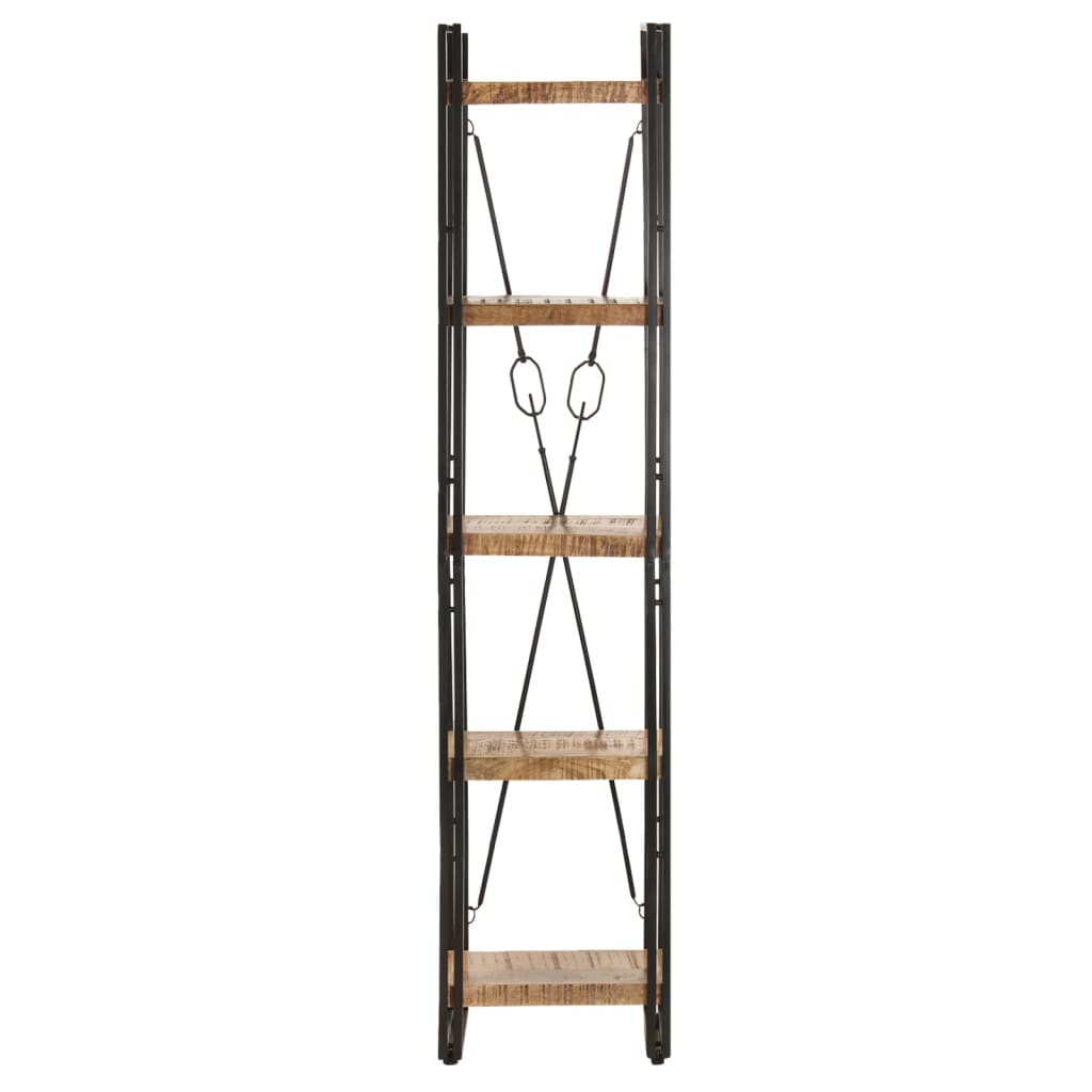 vidaXL Boekenkast met 5 schappen 40x30x180 cm massief mangohout afbeelding