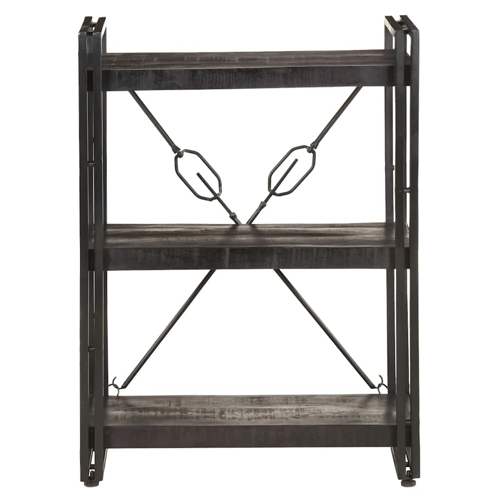 Bookshelf 5-Tier Bookcase Book Rack Standing Shelves Solid Wood Mango vidaXL