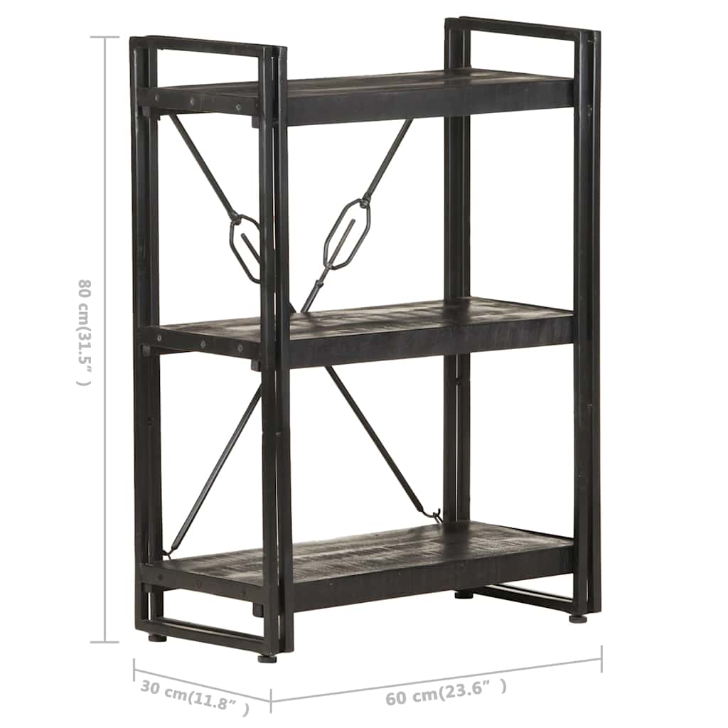 Bookshelf 5-Tier Bookcase Book Rack Standing Shelves Solid Wood Mango vidaXL