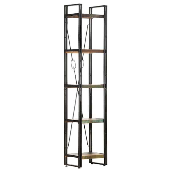 vidaXL 5 riiuliga raamaturiiul, 40 x 30 x 180 cm, taastatud puit