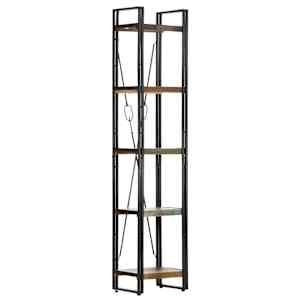 Knjižna omara 5-nadstropna 40x30x180 cm trden predelan les