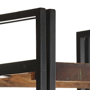 Knihovna s 5 policemi 40x30x180 cm masivní regenerované dřevo - obrázek 3