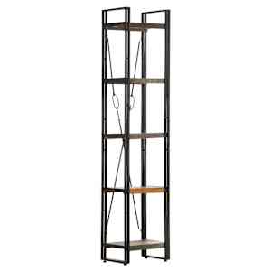 Knihovna s 5 policemi 40x30x180 cm masivní regenerované dřevo - obrázek 6