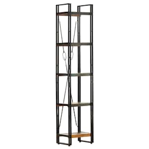 Knihovna s 5 policemi 40x30x180 cm masivní regenerované dřevo - obrázek 8