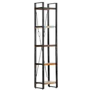 Knihovna s 5 policemi 40x30x180 cm masivní regenerované dřevo - obrázek 9