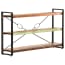  vidaXL 3 szintes tömör újrahasznosított fa könyvespolc 140x30x80 cm termék 2. képe