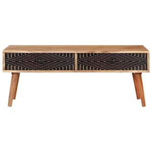 Konferenční stolek 100 x 50 x 39 cm masivní akáciové dřevo - obrázek 2