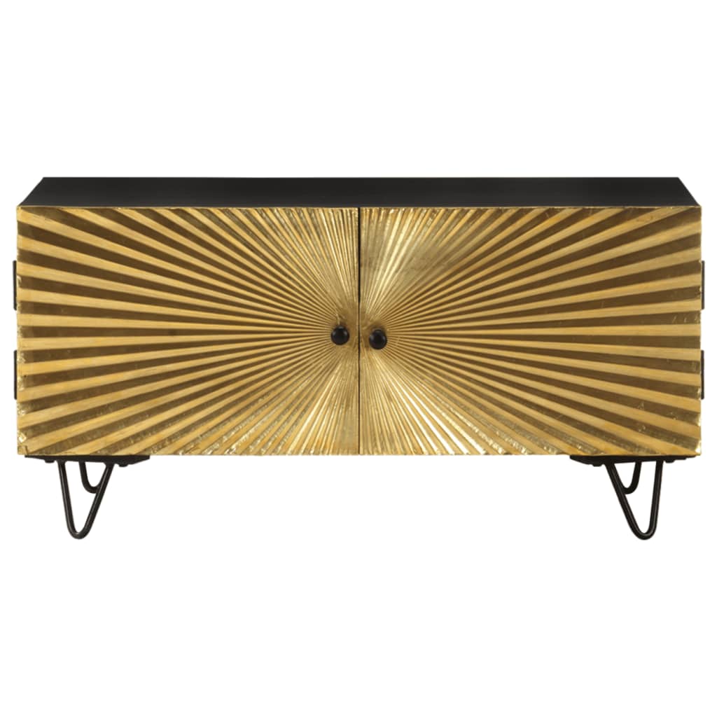 vidaXL Salontafel 90x50x45 cm massief mangohout afbeelding