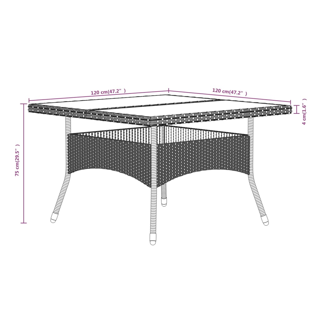 Set mobilier grădină, 5 piese, gri, poliratan și lemn acacia