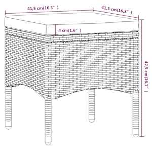 5dílný zahradní bistro set polyratan a tvrzené sklo černý - obrázek 10