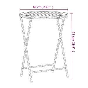 5dílný zahradní bistro set polyratan a masivní akácie černý - obrázek 11