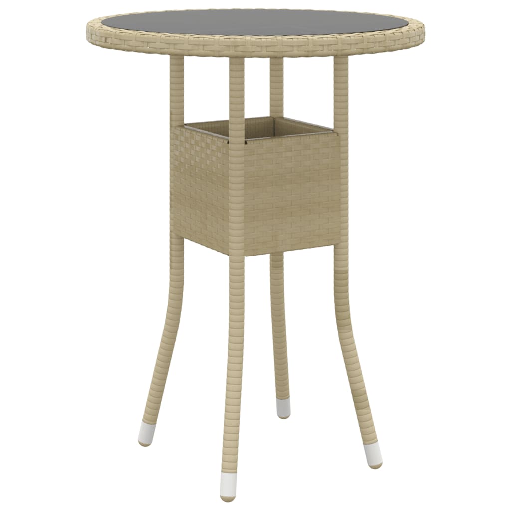 

vidaXL 3-delige Tuinset poly rattan beige