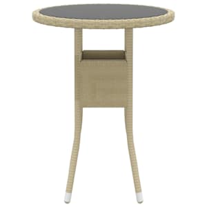 Vrtna jedilna garnitura 3-delna poli ratan bež - slika 4