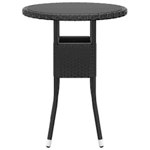 Vrtna sedežna garnitura 5-delna poli ratan črna - slika 6