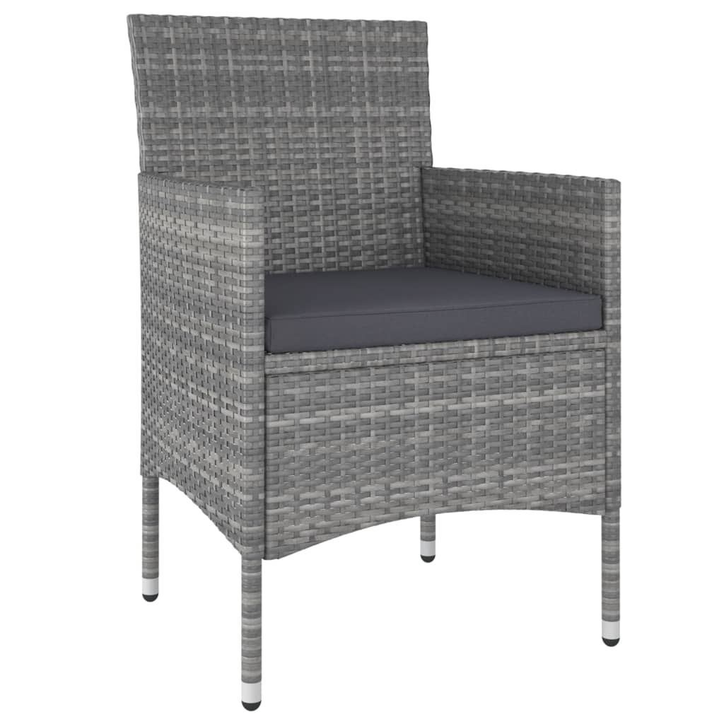 vidaXL 5 részes szürke polyrattan kerti ülőgarnitúra