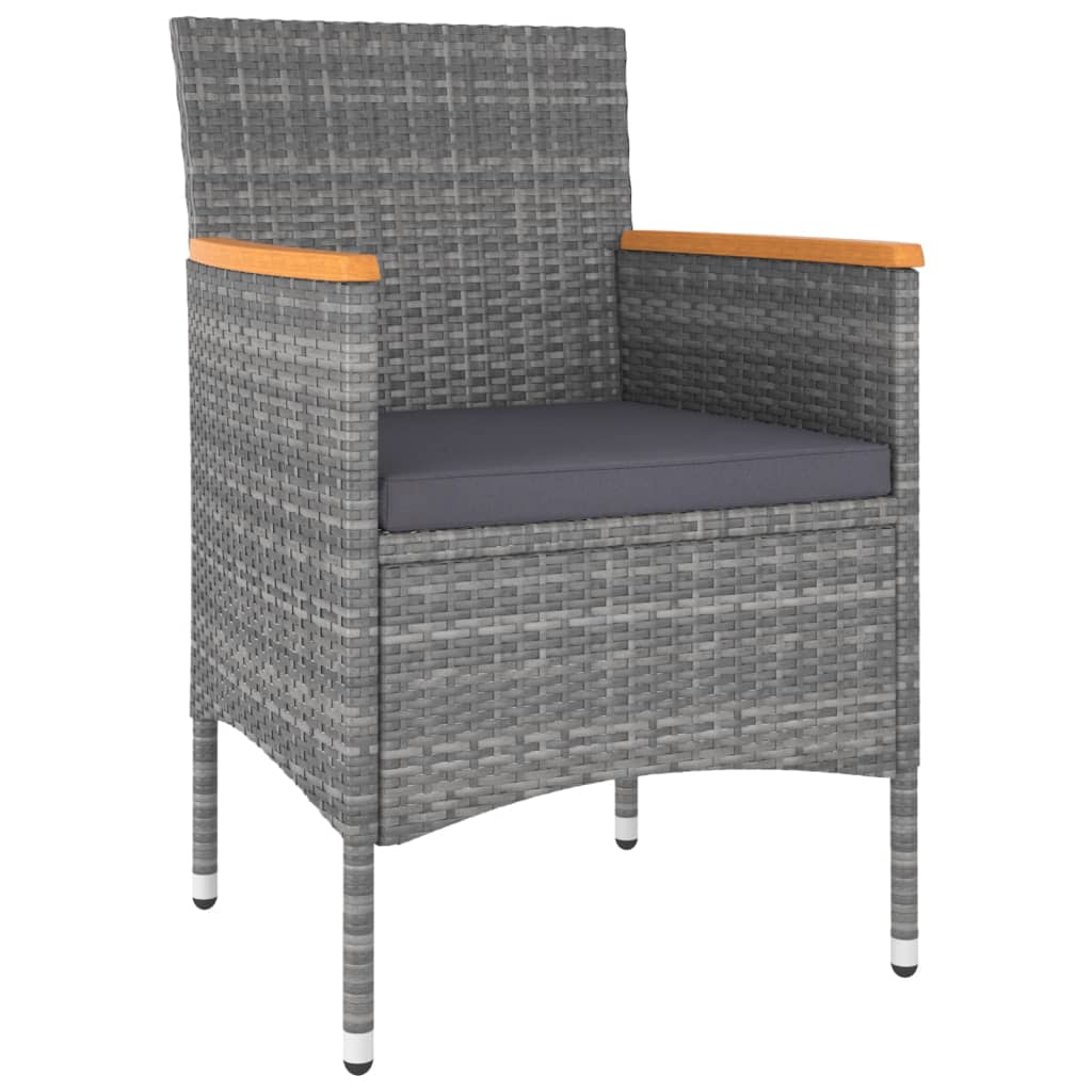 

vidaXL 5-delige Loungeset poly rattan grijs